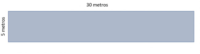 Terreno 5 x 30 metros