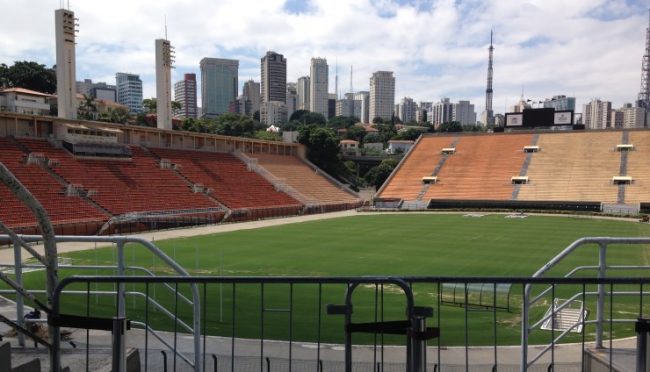 Gramado de estádio de futebol - Pacaembu/SP