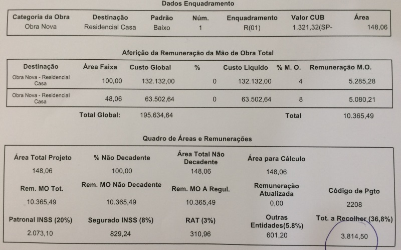 inss construção casa