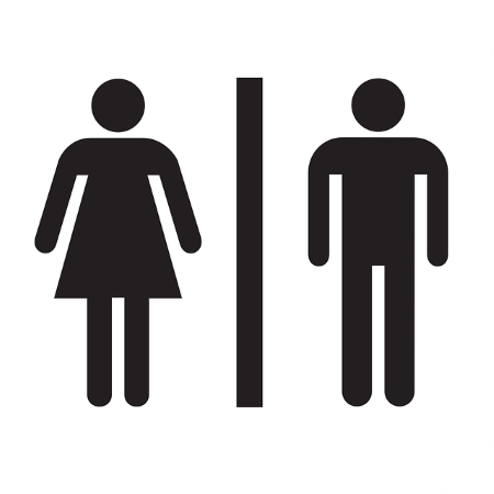 WC masculino e feminino